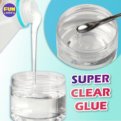 FunKidz Super Clear Glue - 1 Gallon Non-Toxic Liquid for Arts & Crafts, Slime Making & School Projects