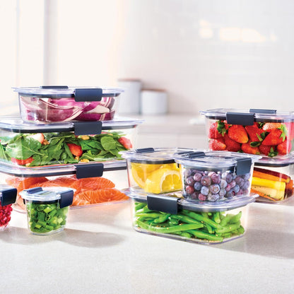 Rubbermaid Brilliance Airtight Food Storage Containers - BPA Free, Set of 4 (4.7 Cup) for Meal Prep & Leftovers