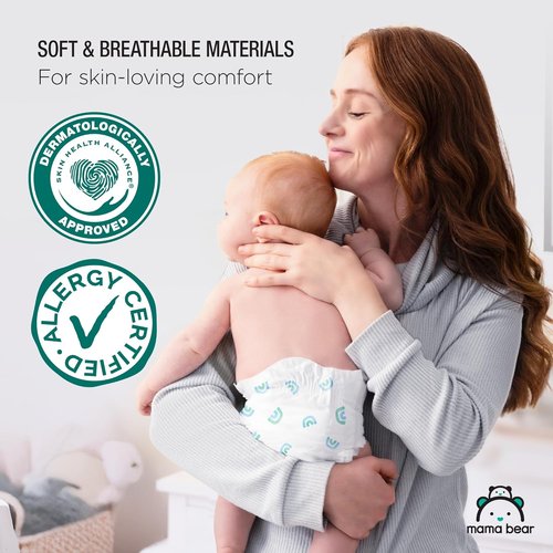 Mama Bear - Gentle Touch Diapers, Size 5 | 132 Count (4 Packs of 33) - Ultra Soft & Absorbent