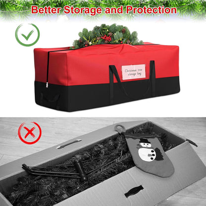 Skiennix Christmas Tree Storage Bag - Heavy-Duty 600D Oxford for 10 Ft Trees | Reinforced Handles & Zipper Pocket