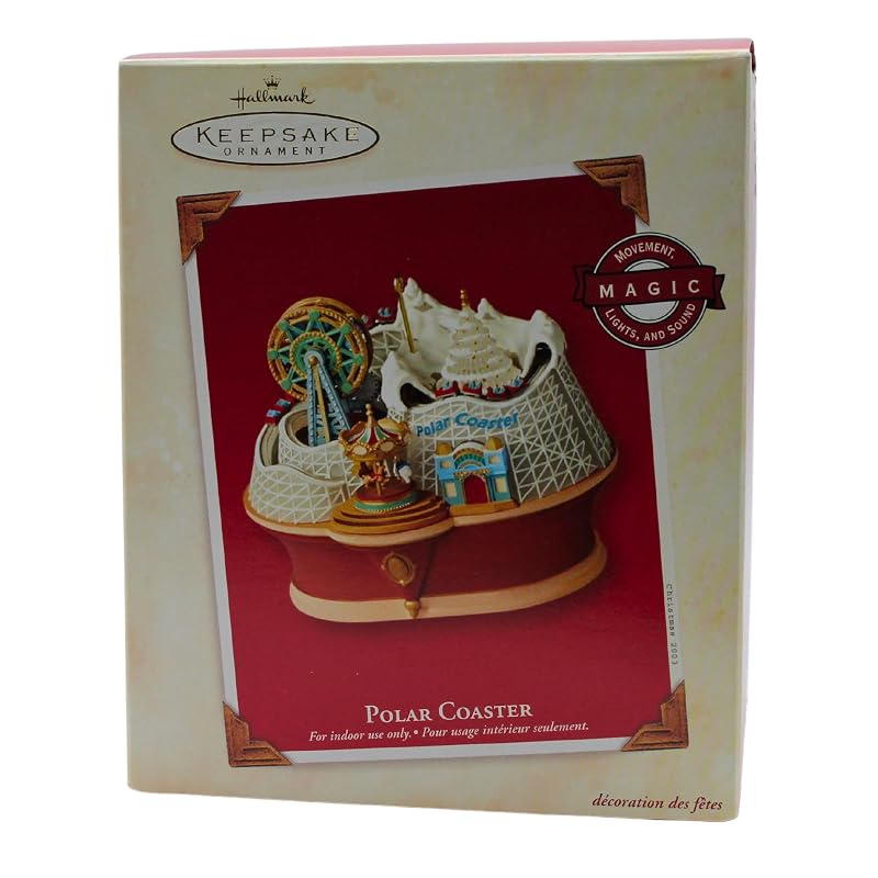 Polar Coaster Lighted Hallmark Keepsake Ornament 2003 - Christmas Holiday Decor