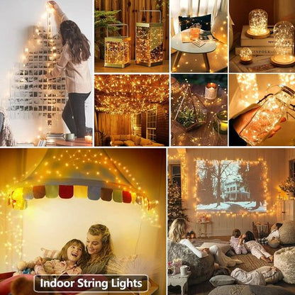 Joomer LED Fairy Lights - 50 LED Battery Operated Starry String Lights | 16FT Warm White, Timer Included