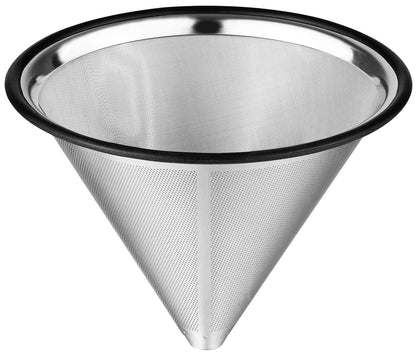 TEEMADE Pour Over Coffee Filter Metal Base Reusable Stainless Steel Coffee Dripper Perfect for Chemex Hario Bodum & Other Coffee Makers Paperless Coffee Filter for Sustainable Brewing