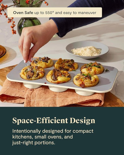 Caraway Mini Bakeware Set - Non-Stick, Non-Toxic Ceramic Coating - Compact Pans for Small Kitchens - Marigold