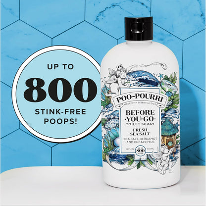 Poo~Pourri 16oz Fresh Sea Salt | Odor Eliminating Spray for Home Freshness