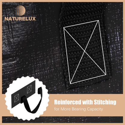 NATURELUX Heavy Duty Moving Bags with Backpack Straps and Strong Handles, Alternative to Moving Boxes and Storage Totes for Dorm Room Essentials, 12 Pack, Black