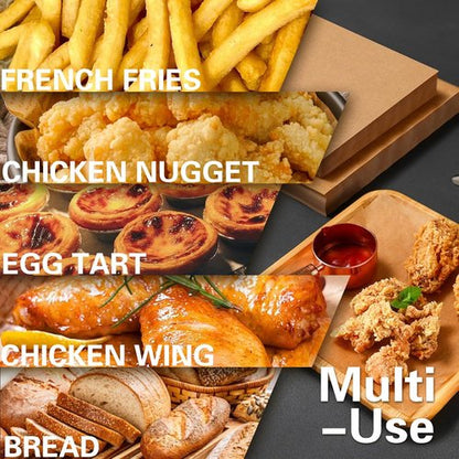 CHEFMAN Air Fryer Liners - Disposable Unbleached Parchment Paper, 200 PCS Non-Stick Square Sheets