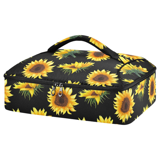 xigua Sunflower Casserole Dish Carrier, Portable Leakproof Insulated Casserole Carrier for Hot or Cold Food, Travel, Party, Picnic