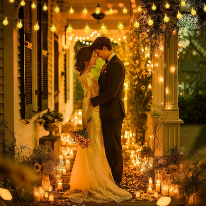 Minetom Crystal Globe String Lights - 66 ft 200 LED Waterproof Fairy Lights with Remote & Timer | Warm White Decor