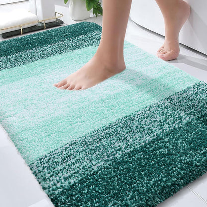 OLANLY Bathroom Rugs Mat 36x24, Extra Soft Absorbent Microfiber Bath Rugs, Rubber Backing, Quick Dry, Washable Bath Mats for Bathroom Floor, Tub and Shower, Home Decor Accessories, Blackish Green