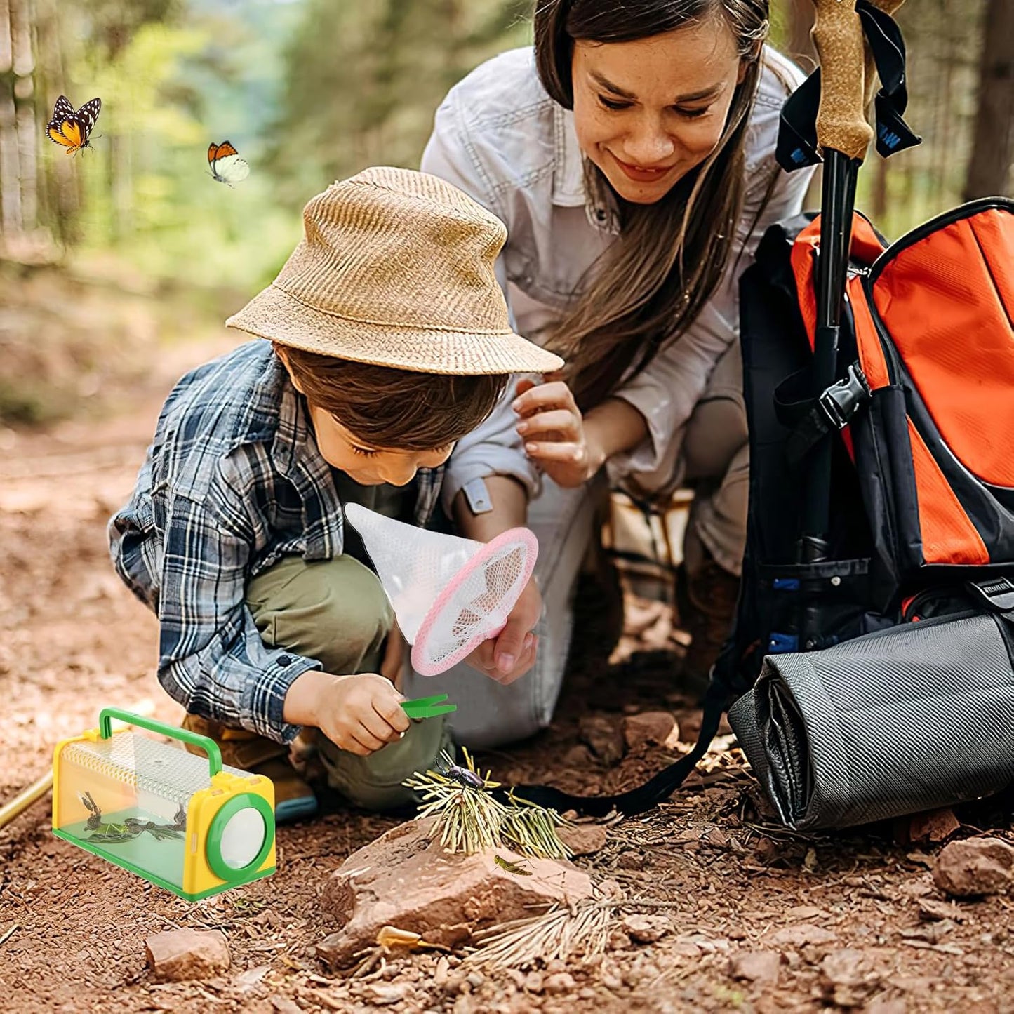 Bug Catcher for Kids | Sturdy Toddler Bug Catching Kit with Cage, Net & Tweezers - Outdoor Explorer Set for Ages 3-8