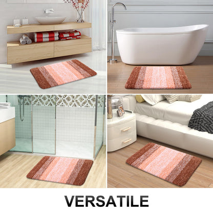 OLANLY Large Bathroom Rugs Mat 44x32, Extra Soft Absorbent Microfiber Bath Rugs, Rubber Backing, Quick Dry, Machine Washable Bath Mat for Bathroom Floor, Tub and Shower, Home Decor Accessories, Orange