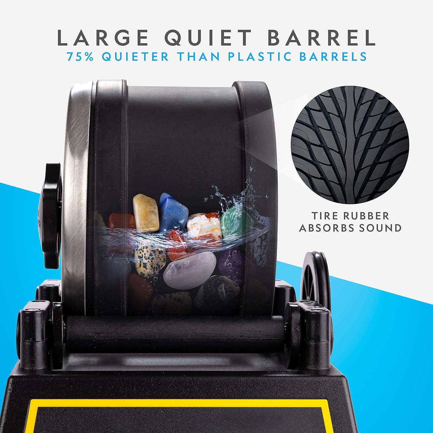 National Geographic Professional Rock Tumbler Kit - Complete 2 Lb. Tumbler for Adults & Kids with Rocks, Grit & GemFoam Polish