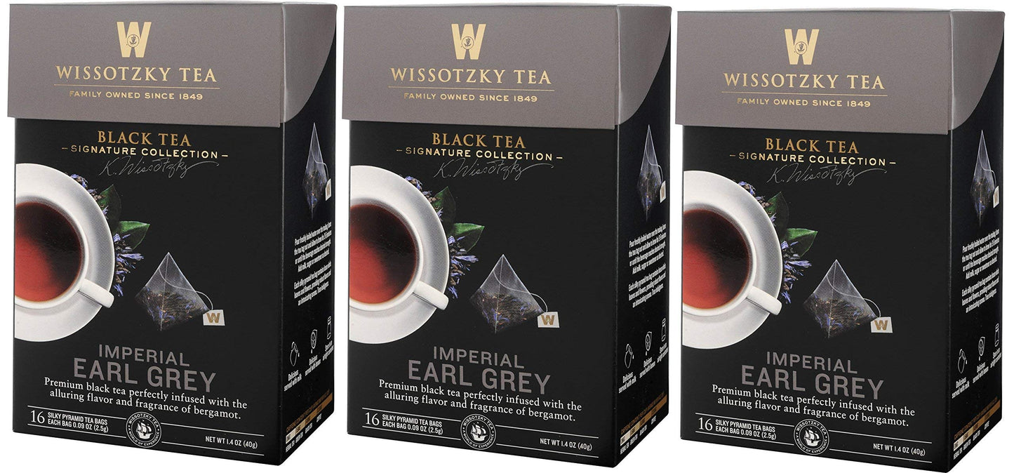 Wissotzky Tea, Signature Collection, Imperial Earl Grey, 16 Count (Pack of 3)