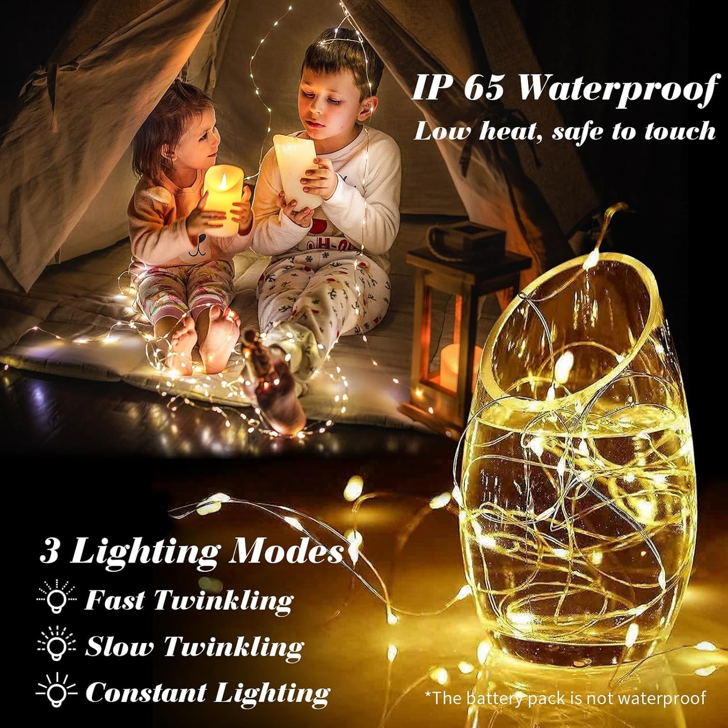 ZGWJ Fairy Lights - 8 Pack Battery Operated 7ft Mini LED String Lights | 3 Modes for DIY & Holiday Decor