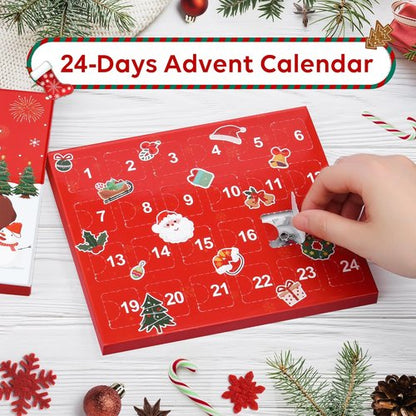 Christmas Advent Calendar Bracelets 2026 - DIY Jewelry Kit with 22 Charm Beads & 2 Adjustable Bracelets for Girls