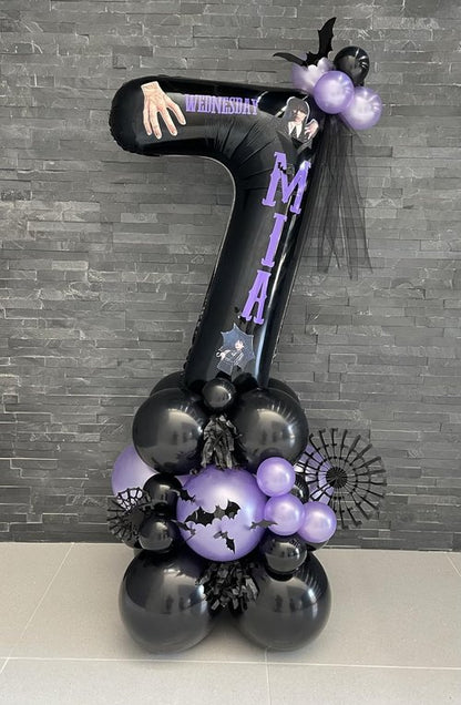 7 Number Balloon - 40 Inch Black Birthday Decoration for 7th Birthday Party