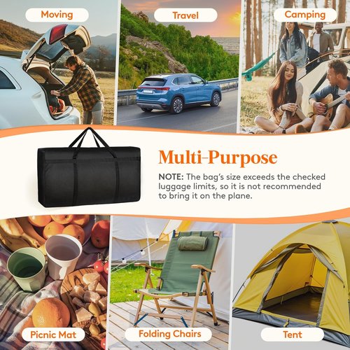 Lifewit Extra Large 120L Storage Duffle Bag - Foldable, Heavy-Duty Travel Tote with Zippers & Handles