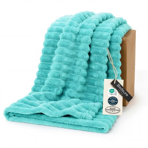 Bedsure GentleSoft Blue Twin XL Blanket for Bed - Cozy Soft Blankets for Women, Cute Small Fleece Throws for Girls, Birthday Gifts for Women Decor Gifts for Mom, Blue Fog, 66x90 Inches