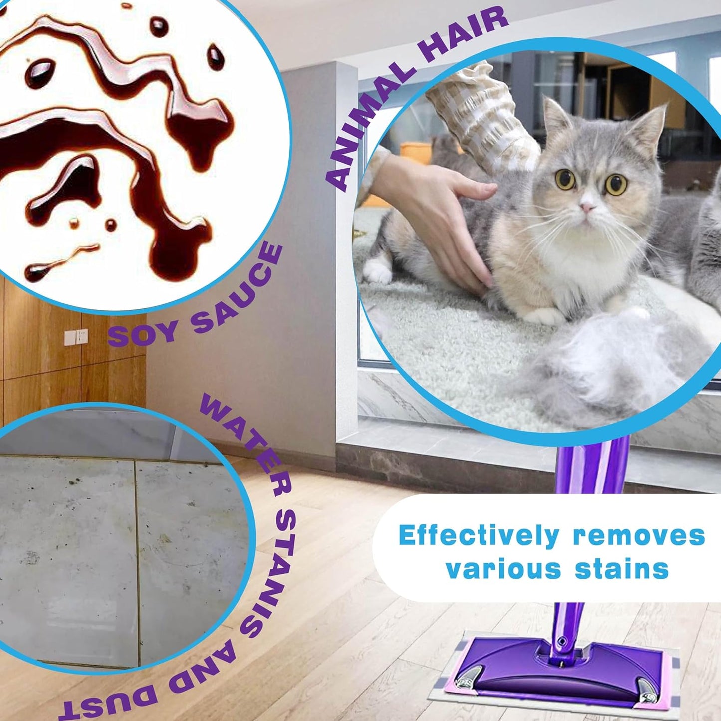 Skiennix Swiffer Wet Pads Refills - 64 Count Disposable Wet Jet Pads for Hardwood & Tile Floors