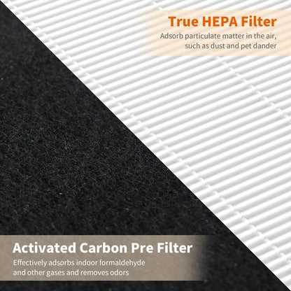 3 Sets AeraMax 300 HEPA Filter Replacement Compatible with Fellowes AeraMax 290/300/200/DX95 Purifier, HF-300/AP-300PH, Part# 9287201, 3 True Hepa Filters + 6 Activated Carbon Pre-filters