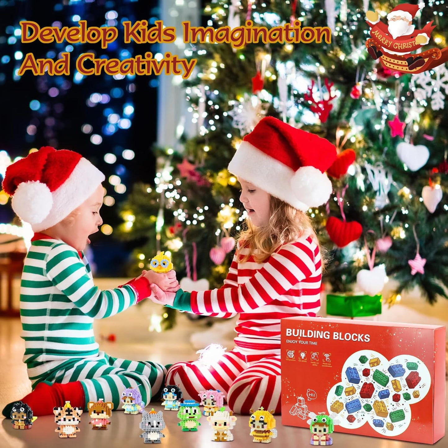 Mini Building Block Sets - 24 Animal Pack | Perfect Easter Egg Fillers & Party Favors for Kids Ages 6+