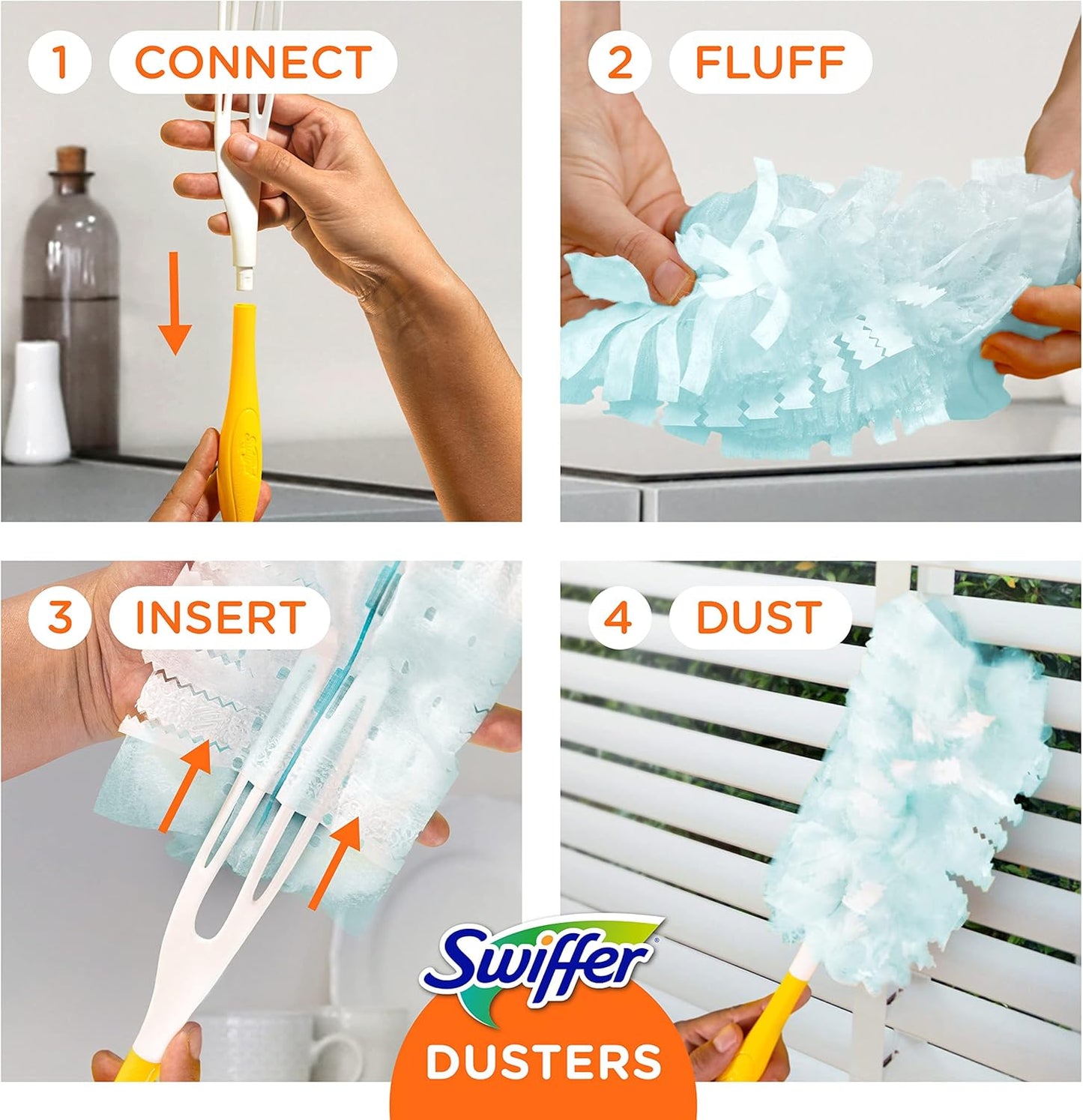 Swiffer Dusters Starter Kit - Includes 1 Handle & 5 High-Quality Dusters for Easy Cleaning