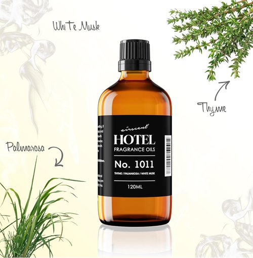 AirScent Hotel Diffuser Oil No. 1011 - Premium Beach Villas Inspired Fragrance Oil for Ultrasonic Diffusers | 10 mL Glass Bottle