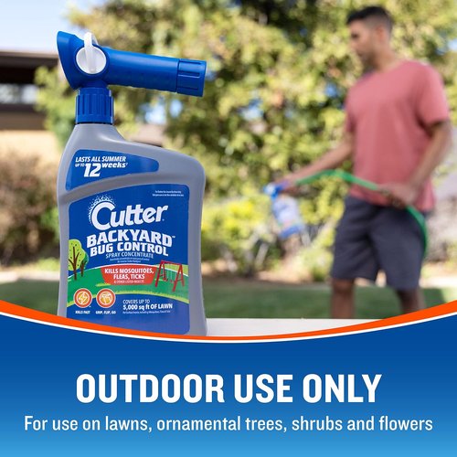 Cutter Backyard Bug Control Spray Concentrate - Kills Mosquitoes, Fleas & Ants | 32 fl Ounce (2 Pack)
