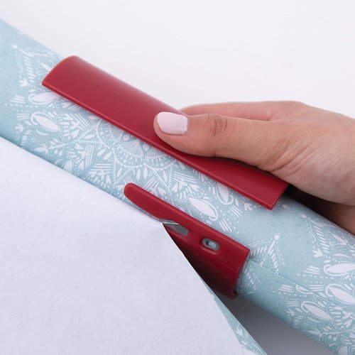 Little ELF Wrapping Paper Cutter - 2-Pack Red Gift Wrap Tool | Made in USA | Perfect for Easy Gift Wrapping