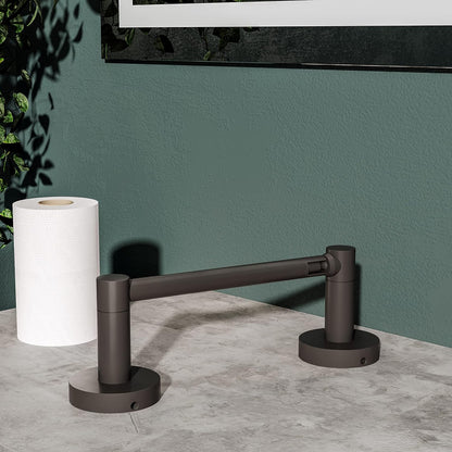 Skiennix Matte Black Toilet Paper Holder - Double Post Pivoting Design | Durable Stainless Steel & Zinc Alloy