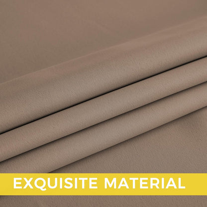 NICETOWN Cappuccino Grommet Drapes - Thermal Insulated Window Treatments | Heavy-Duty, 2 Panels, W52 x L95