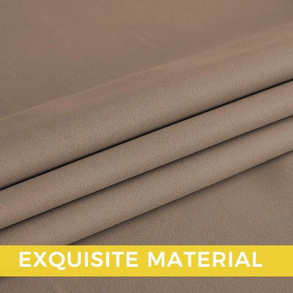 NICETOWN Room Darkening Draperies Curtains Panels, 2 Panels Cappuccino W52 x L63