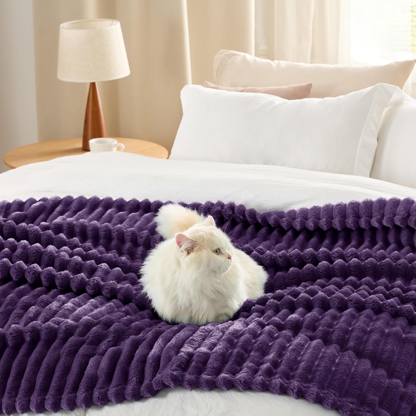 Bedsure GentleSoft Twin Blanket - Cozy Purple Throw for Women & Girls, 66x90 Inches