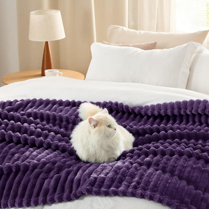 Bedsure GentleSoft Twin Blanket - Cozy Purple Throw for Women & Girls, 66x90 Inches