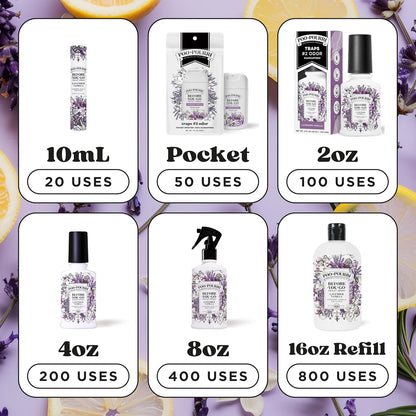 Poo-Pourri Before-You-Go Toilet Spray - Lavender Vanilla, 2 Fl Oz | Essential Oil Bathroom Deodorizer, TSA Approved