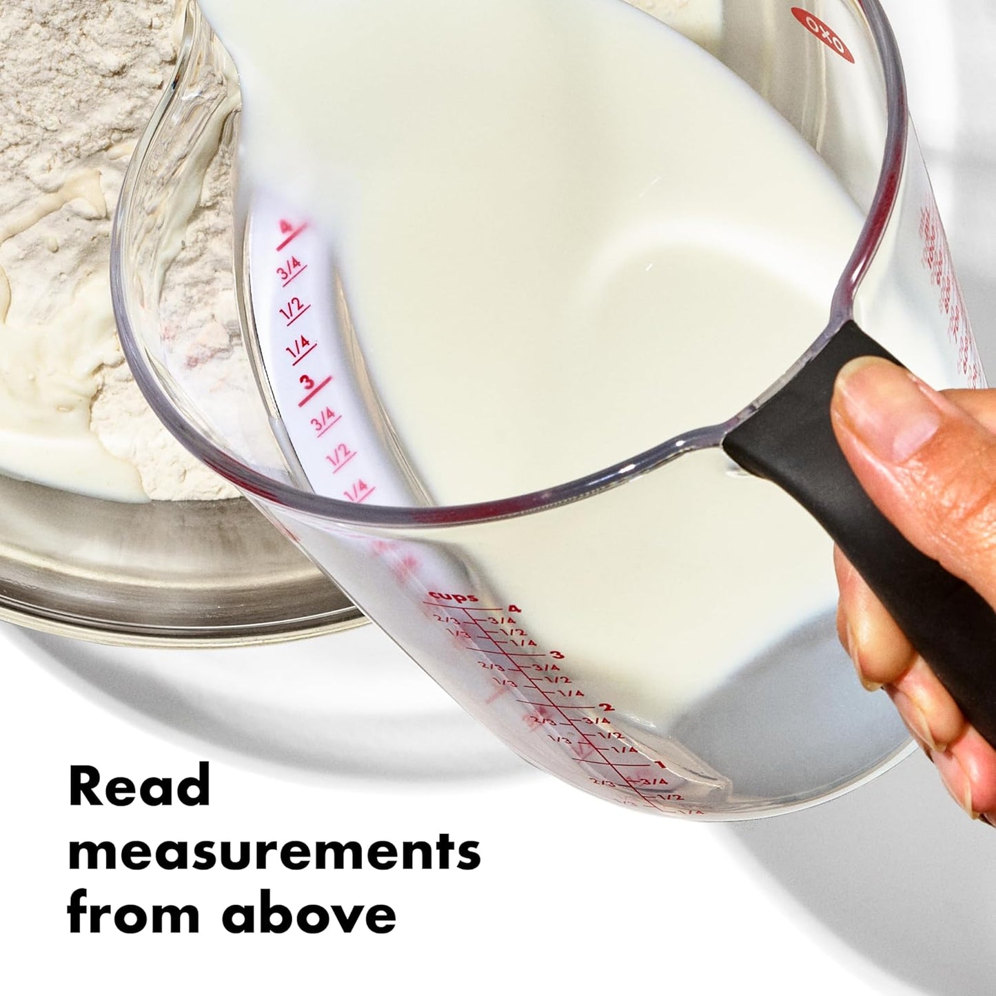 OXO Good Grips Angled Measuring Cup Set - Precision Measurement for Cooking | 3-Piece Set