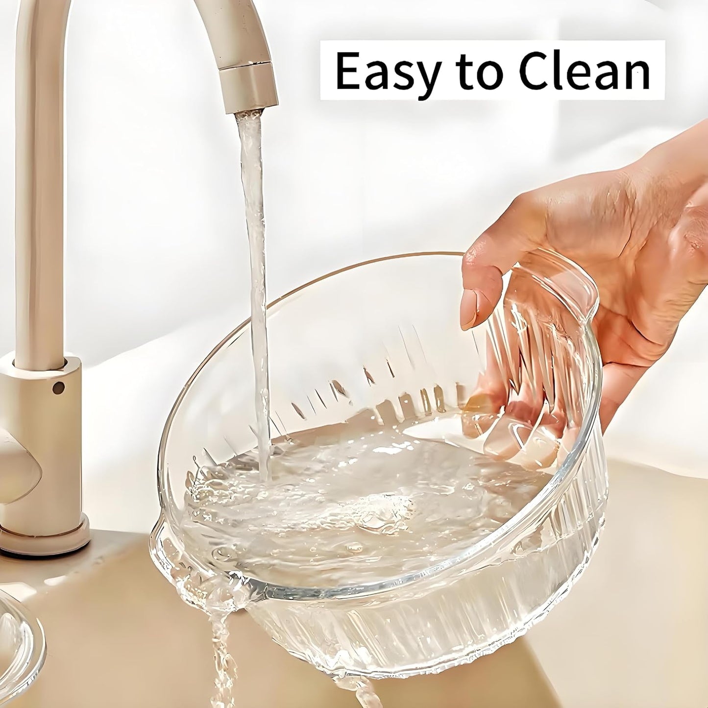 Skiennix Round Glass Casserole Dish - Borosilicate Glass with Lid | 1.6QT Oven Safe Small Size