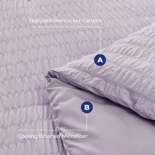 HYMOKEGE Lavender Twin Comforter Set - 5-Piece All-Season Luxury Bedding Set with Sheets & Pillowcases