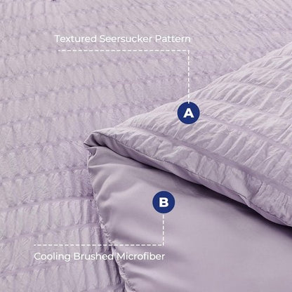 HYMOKEGE Lavender Twin Comforter Set - 5-Piece All-Season Luxury Bedding Set with Sheets & Pillowcases