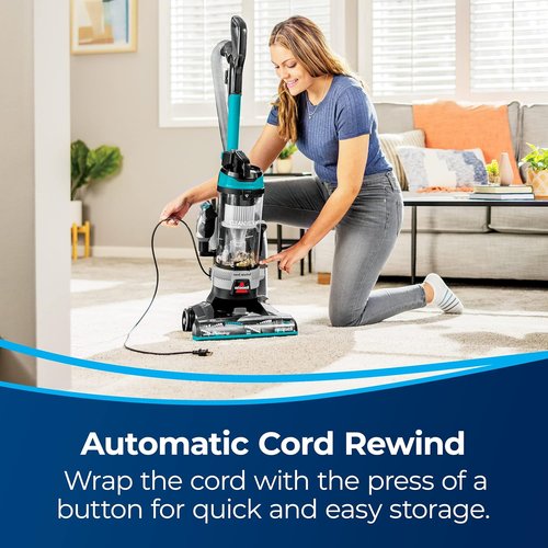 Bissell CleanView Rewind Vacuum - Bagless Design with Automatic Cord Rewind & Active Wand, Model 3534