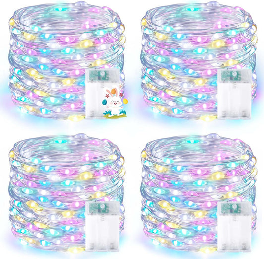 Skiennix 60LED Easter Fairy Lights - 20FT Waterproof Twinkle String Lights | Battery Operated with Timer for Indoor/Outdoor Spring Decor