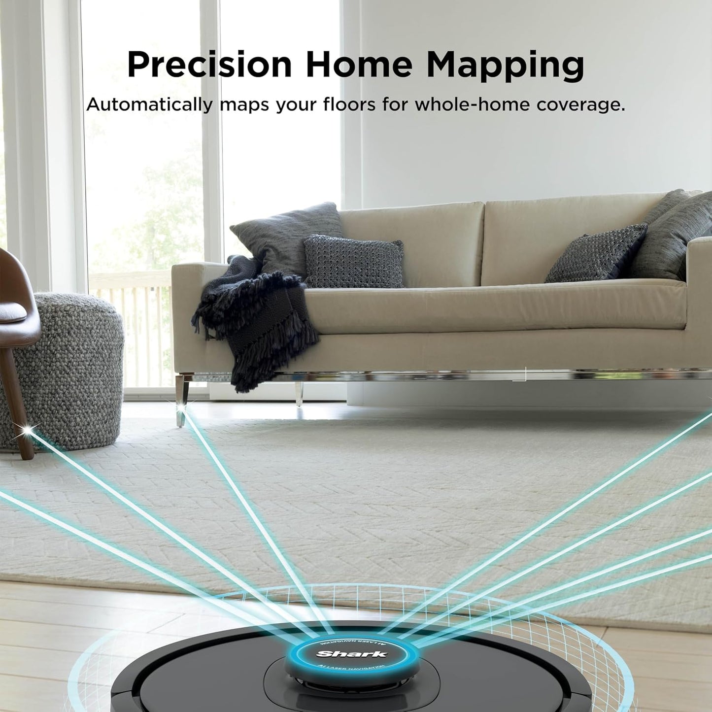 Shark AV2501S AI Ultra Robot Vacuum - Matrix Clean & Home Mapping | 30-Day HEPA Self-Empty Base, Dark Grey