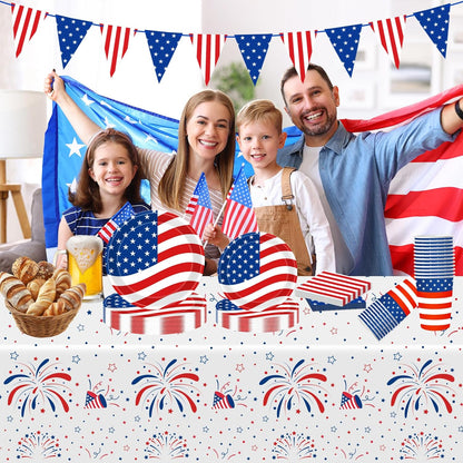 Regine Switzerland 4th of July Decorations - Patriotic Party Supplies with Plates, Napkins & Cups for 25 Guests