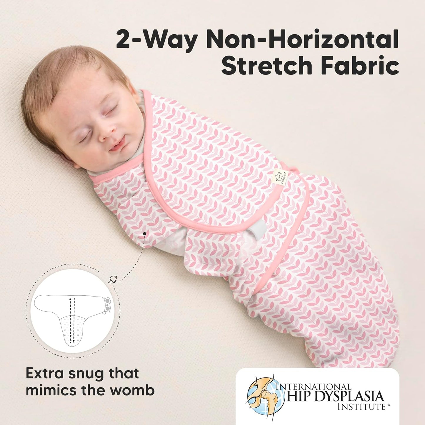 Skiennix Organic Baby Swaddle Sleep Sacks - Soft & Snug for Newborns 3-6 Months | Blossom, Large