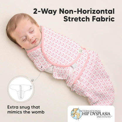 Skiennix Organic Baby Swaddle Sleep Sacks - Soft & Snug for Newborns 3-6 Months | Blossom, Large