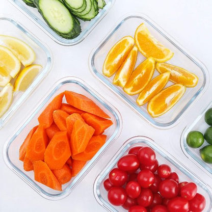 M MCIRCO 22 Oz Glass Meal Prep Containers - 10-Pack Food Storage with Lids | Microwave & Oven Safe (Gray)