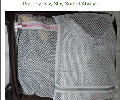 Mesh Laundry Bags for Delicates by [Brand Name] - 3 Pack (12”×16”) with Color-Coded Zippers | Protects Clothes from Damage