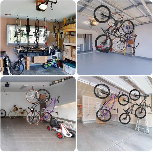 MAQIHAN Heavy Duty Wall Mount Storage J Hooks - Organize Bicycles, Ladders & Garden Tools