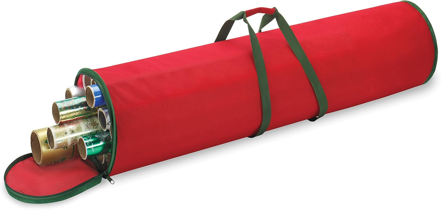 Whitmor Christmas Gift Wrap Organizer - Holds 30 Rolls of Wrapping Paper | Durable Storage Solution
